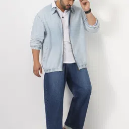 Urbano Plus Men Washed Denim Jacket image 4