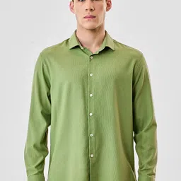 Snitch Men Light Green Solid Shirt-image-22