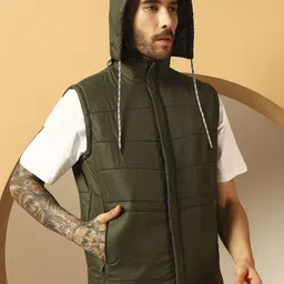 Metronaut Men Hooded Solid Padded Jacket image 5