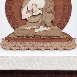 Exotic India Brown & Beige Wooden Carved Wall Art image 3