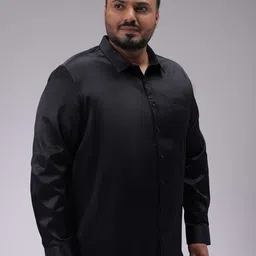 hardsoda by the indian garage co HARDSODA Men Spread Collar Solid Cotton Formal Shirt image 3