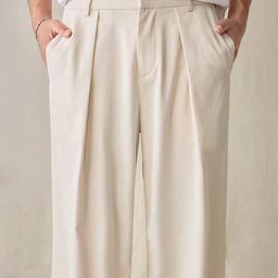 Next One Men Smart Loose Fit Easy Wash Pleated Trousers-picture-13