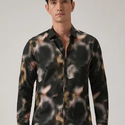 Banana Club Men Tie and Dye Classic Slim Fit Casual Shirt-picture-36