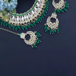 Women Click Gold-Plated Stones Studded Jewellery Set-picture-20