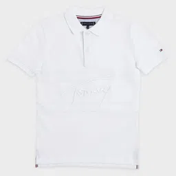 Tommy Hilfiger Boys Typography Solid Polo Collar Cotton T-shirt-image-48