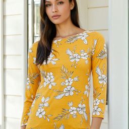 Stylecast X Slyck Women Floral Printed Round Neck Cotton T-shirt-picture-11