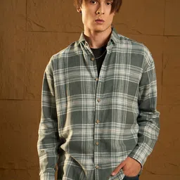 DENNISON Men Relaxed Tartan Checks Opaque Checked Casual Shirt-image-63