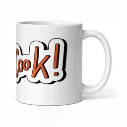 Mr UVD White & Red Typography Printed Ceramic Glossy Mug 350 ml image 2