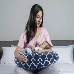 wakefit Blue 5-in-1 Nursing Fibre Filling Cotton Baby Pillow-picture-16
