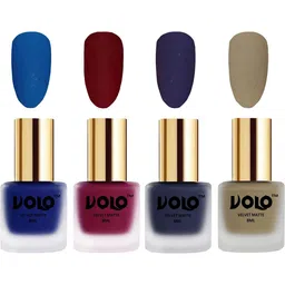 VOLO Set Of 4 Velvet Matte Nail Polish- 8 ml Each- Shade- 19- 25- 31-37 image 1