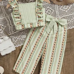 TIOR Girls Olive Polyester Clothing Set-image-39