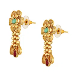 Jazz and Sizzle Gold-Plated Stone Studded Jewellery Set image 3