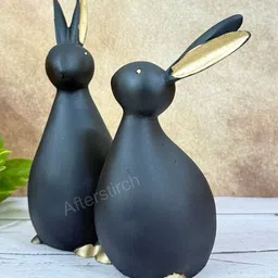 Afterstitch Black Rabbit Figurine Showpiece image 2