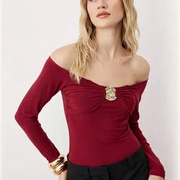 Trendyol Women Strapless Long Sleeves Bodysuit-picture-21