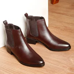 Teakwood Leathers Women Casual Block-Heeled Chelsea Boots-picture-40
