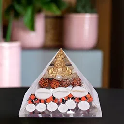 Gemsmantra Orange & White Laxmi Pyramid image 2