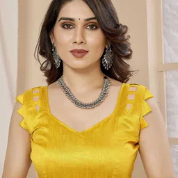 LeeliPeeri Designer Striped Gotta Patti Poly Georgette Saree image 2