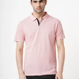 Stitch Hub Men Solid Polo Collar T-shirt-image-96