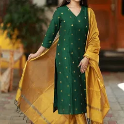 Anni Designer Women Ethnic Motifs Printed Regular Kurta with Trousers & With Dupatta-picture-27