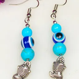 Zhupuk Silver-Plated Brass Crystals Drop Earrings-picture-31