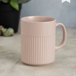 Clay Craft Fine Ceramic Crimson Microwave Safe Coffee & Milk Mug, 350Ml, 1 Piece, Ivory image 4