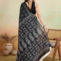 SHANVIKA Ethnic Motifs Printed Pure Cotton Saree image 5