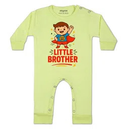 Arvesa Kids-Unisex Yellow Cotton Rompers-picture-49