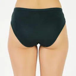 GOTO Mid Rise Hipster Briefs Cotton lycra Solid Penti Olive image 3