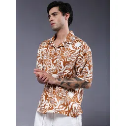 PRONK Men Standard Floral Printed Casual Shirt image 5