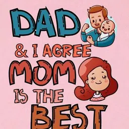 Arvesa Daddy & I Agree Mommy Is Best Printed Bodysuit image 2