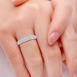CANDERE A KALYAN JEWELLERS COMPANY Women 18Kt Gold Darian 0.41 CT Diamond Ring - 2.7 g-picture-13