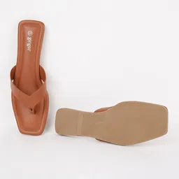 Ginger by Lifestyle Women Brown T-Strap Flats image 3
