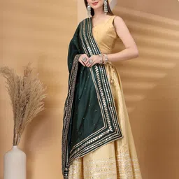 Moda Rapido Ethnic Motifs Embroidered Dupatta with Gotta Patti image 4