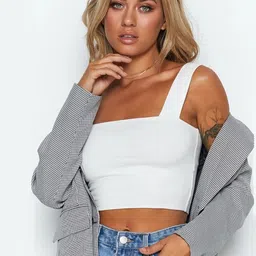 StyleCast Women Solid Square Neck Crop Top-picture-24