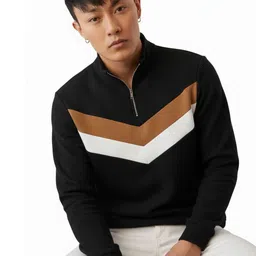 Try This Colourblocked High Neck T-shirt-image-70