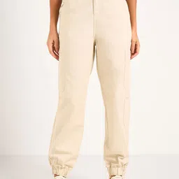 People Women Mid-Rise Relaxed Fit Cargo Styles Jogger-image-95