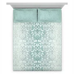 DDecor Vega Collection White Printed Cotton 144 TC Queen Bedsheet Set 2.24m x 2.54m image 3