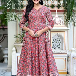 RANI PRINTS Printed Straight Pure Cotton Kurta-image-23