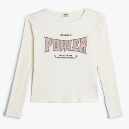 Koton Girls Typography Printed T-shirt-picture-36