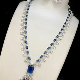 Gyaan Jewels Silver-Plated Stone-Studded Jewellery Set-picture-15