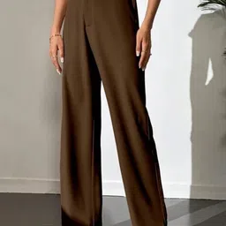 Next One Women Smart Straight Fit High-Rise Easy Wash Trousers-image-25