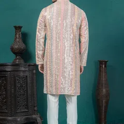 EKYAA Men Printed Thread Work Kurta image 5