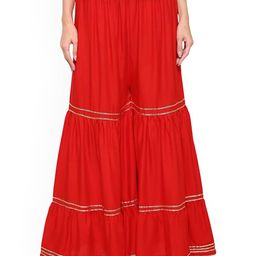SRISARAS Women Cotton Wide Leg Trousers-picture-15