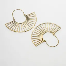 DressBerry Gold-Plated Contemporary Hoop Earrings image 2