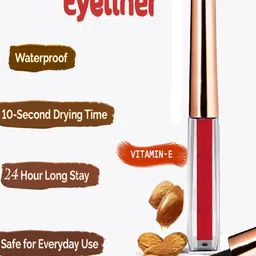 BIGWIG GALLERIA Waterproof Liquid Eyeliner With Vitamin E - 10 ml - Red image 3