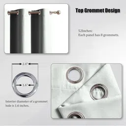 Myntra Elegant Homes Orange Set of 2 Black Out Door Curtain image 5