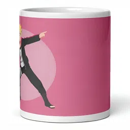 Mr UVD White & Pink Graphic Printed Ceramic Glossy Mug 350 ml image 4