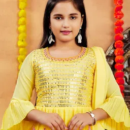 Muhuratam Girls Georgette Kurta Sets-picture-24