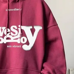 StyleCast x Revolte Typographic Printed Hooded Pullover Sweatshirts image 2