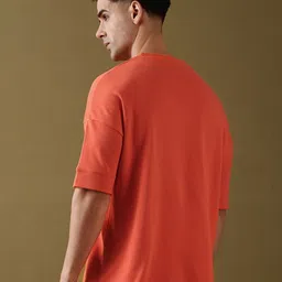 DILLINGER Men Solid Ultra Soft Drapey Cotton Oversized Drop Shoulder T-Shirt image 4